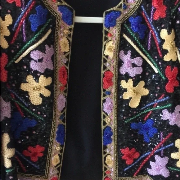 Vintage Richeline Sequined & Beaded Bolaro Jacket - Picture 6 of 8